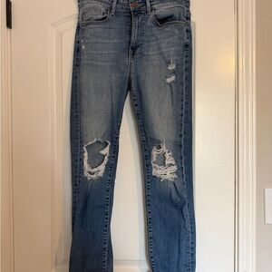 Fidelity Light Blue Distressed Skinny Jeans